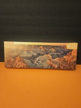 Panoramic 1000-Piece Puzzle - Canyon Sunset (Orange)